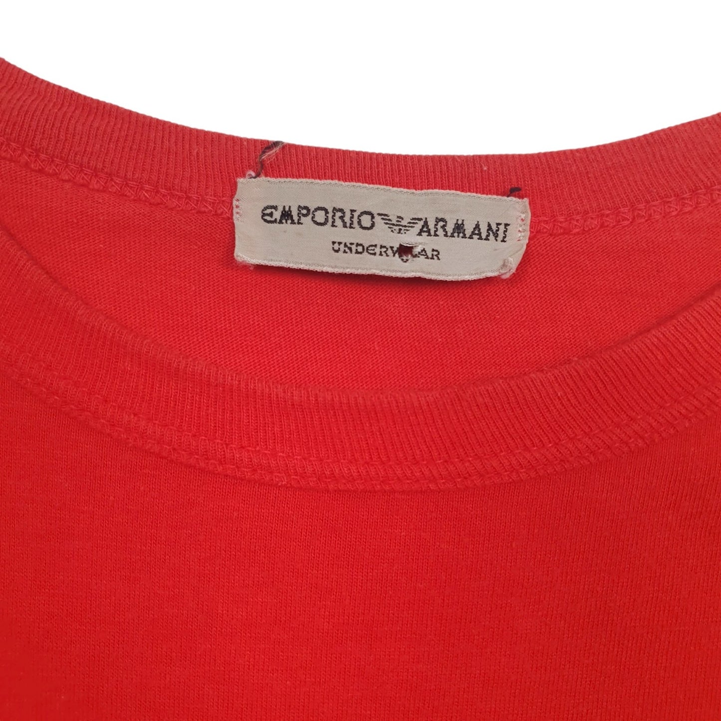 Mens Red Emporio Armani   T Shirt