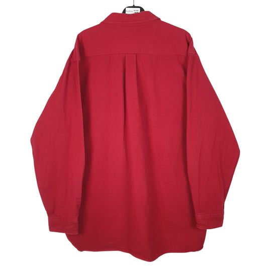 Mens Red L.L.Bean Chamois  Shirt