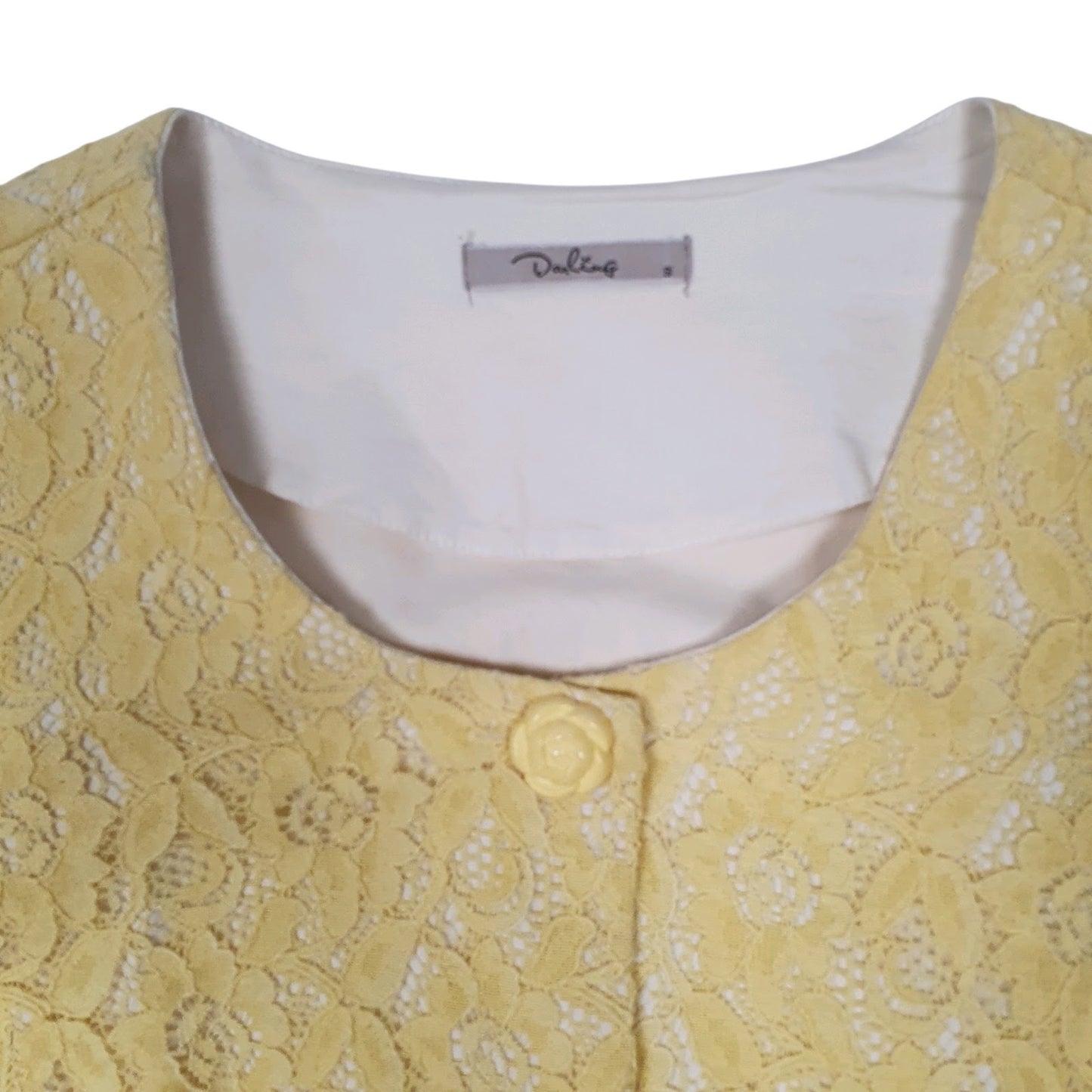 Womens Yellow Darling Vintage Mesh A-Line  Dress