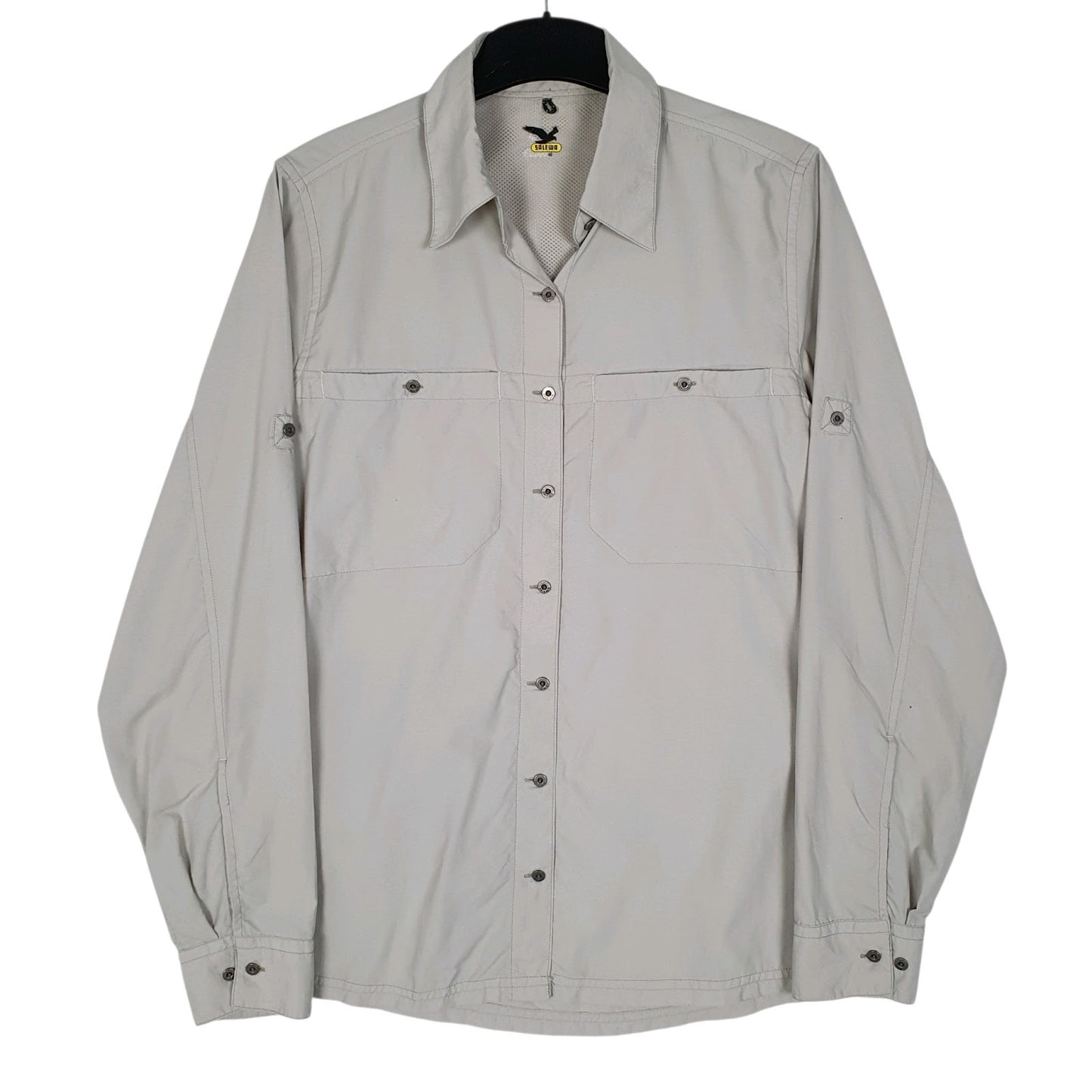 Womens Grey Salewa Hiking Walking Long Sleeve Shirt