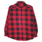 Mens Red Dickies Flannel Padded Hoodie Coat