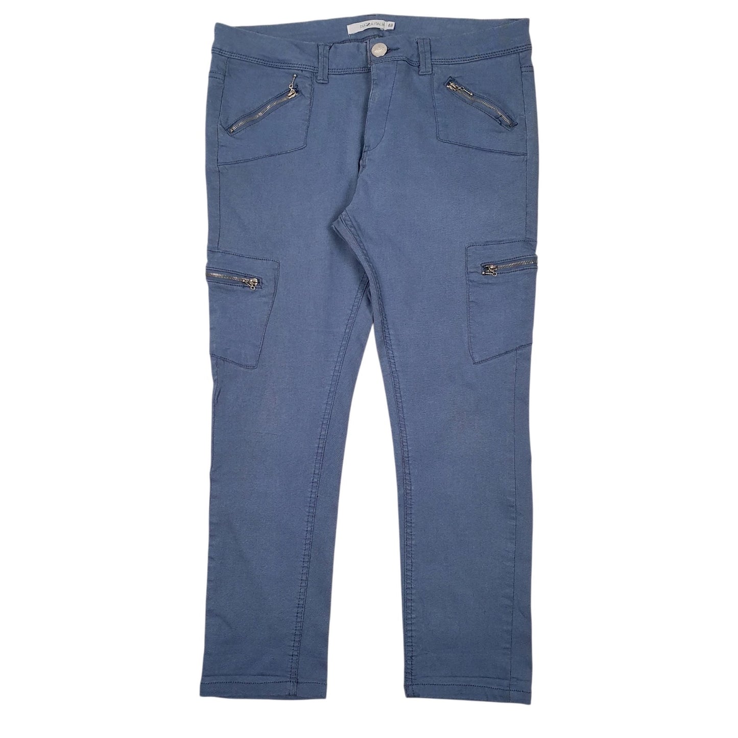 Womens Blue Plaza Italia Capri Cargo Trousers