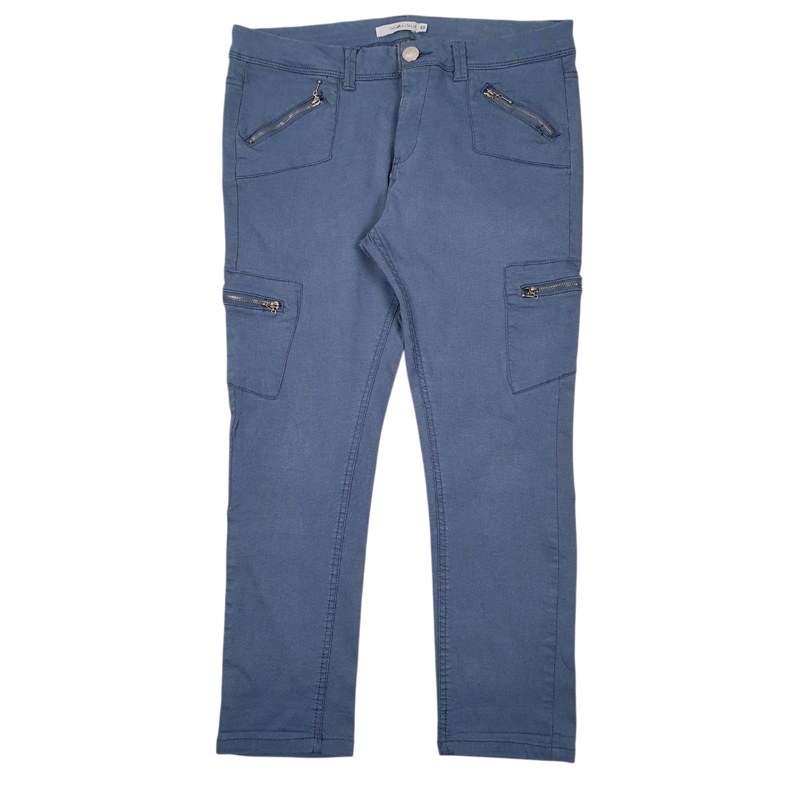 Womens Blue Plaza Italia Capri Cargo Trousers