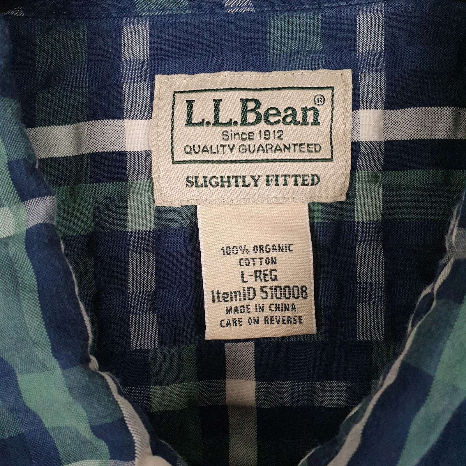 Mens Blue L.L.Bean   Shirt