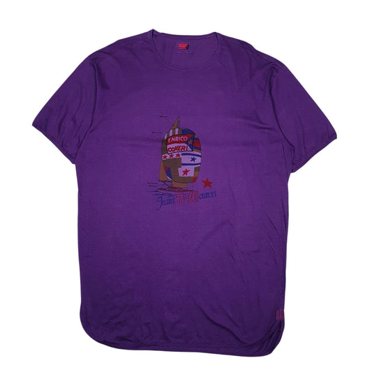 Mens Purple Enrico Coveri  Short Sleeve T Shirt