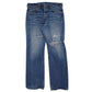 Mens Blue Levis Distressed 501 JeansW34 L30