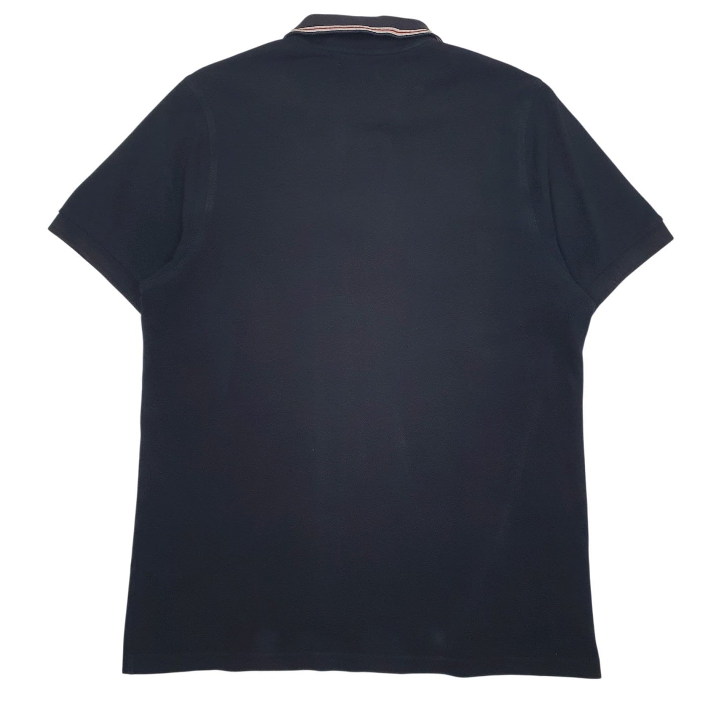 Mens Black Burberry   Polo Shirt