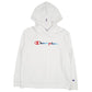 Mens White Champion Spellout Lightweight Hoodie Jumper