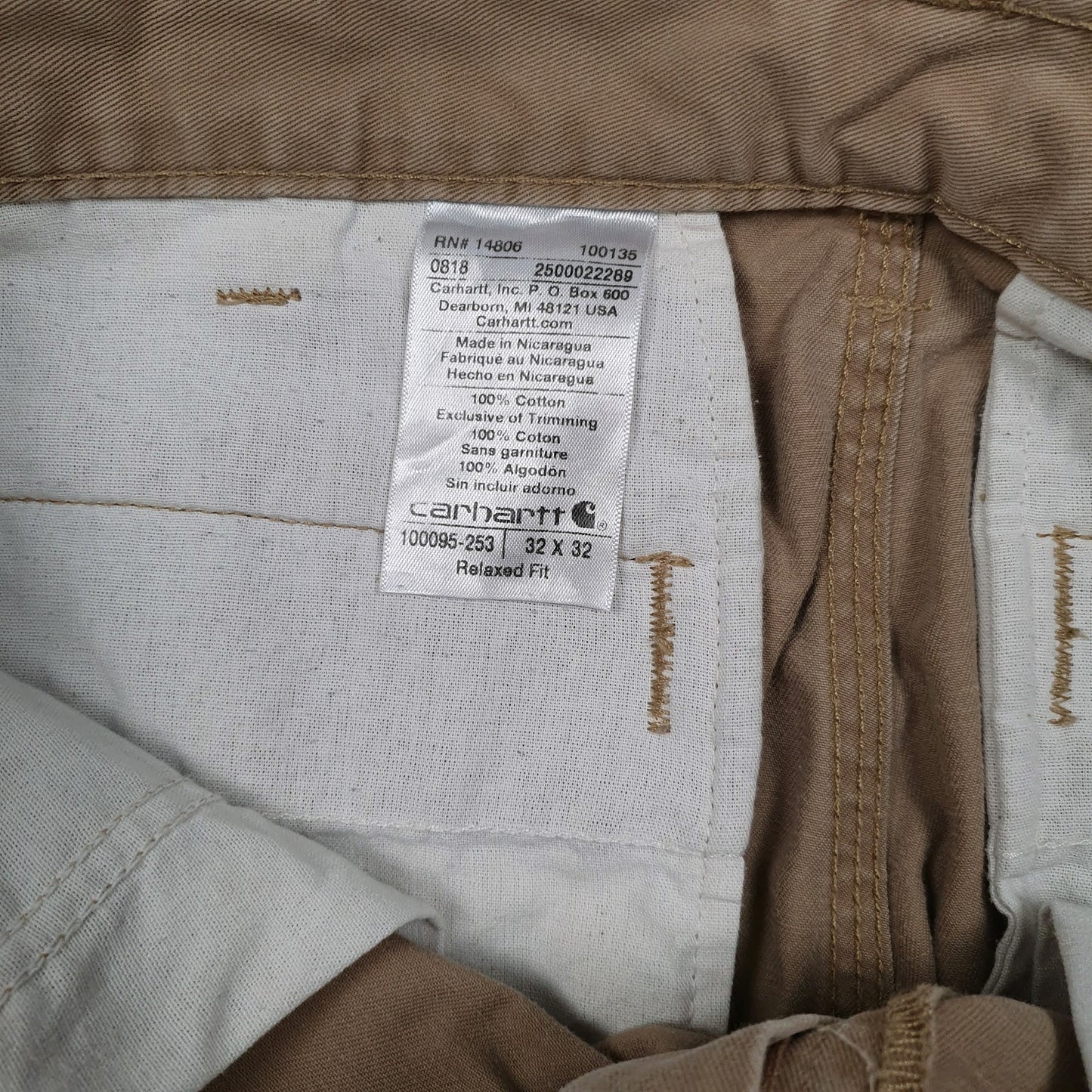 Mens Brown Carhartt   Trousers