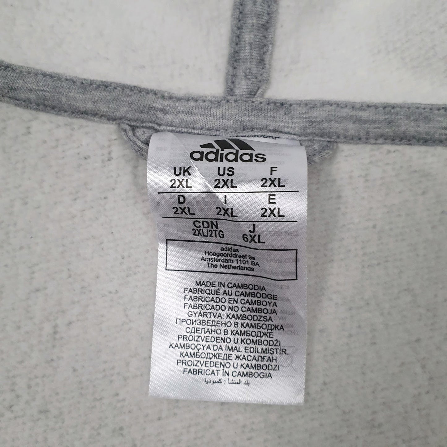 Mens Grey Adidas  Full Zip Jumper