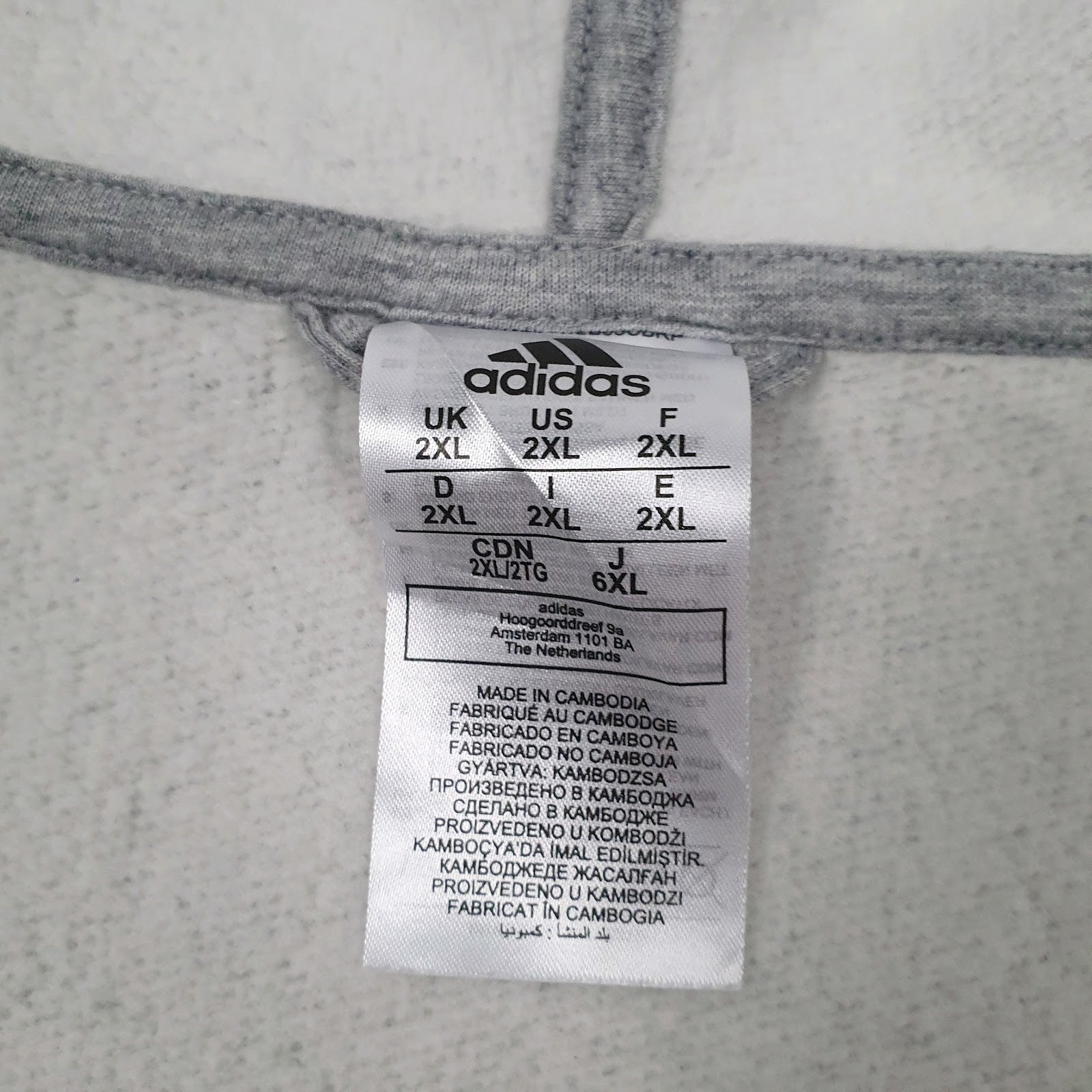 Mens Grey Adidas  Full Zip Jumper