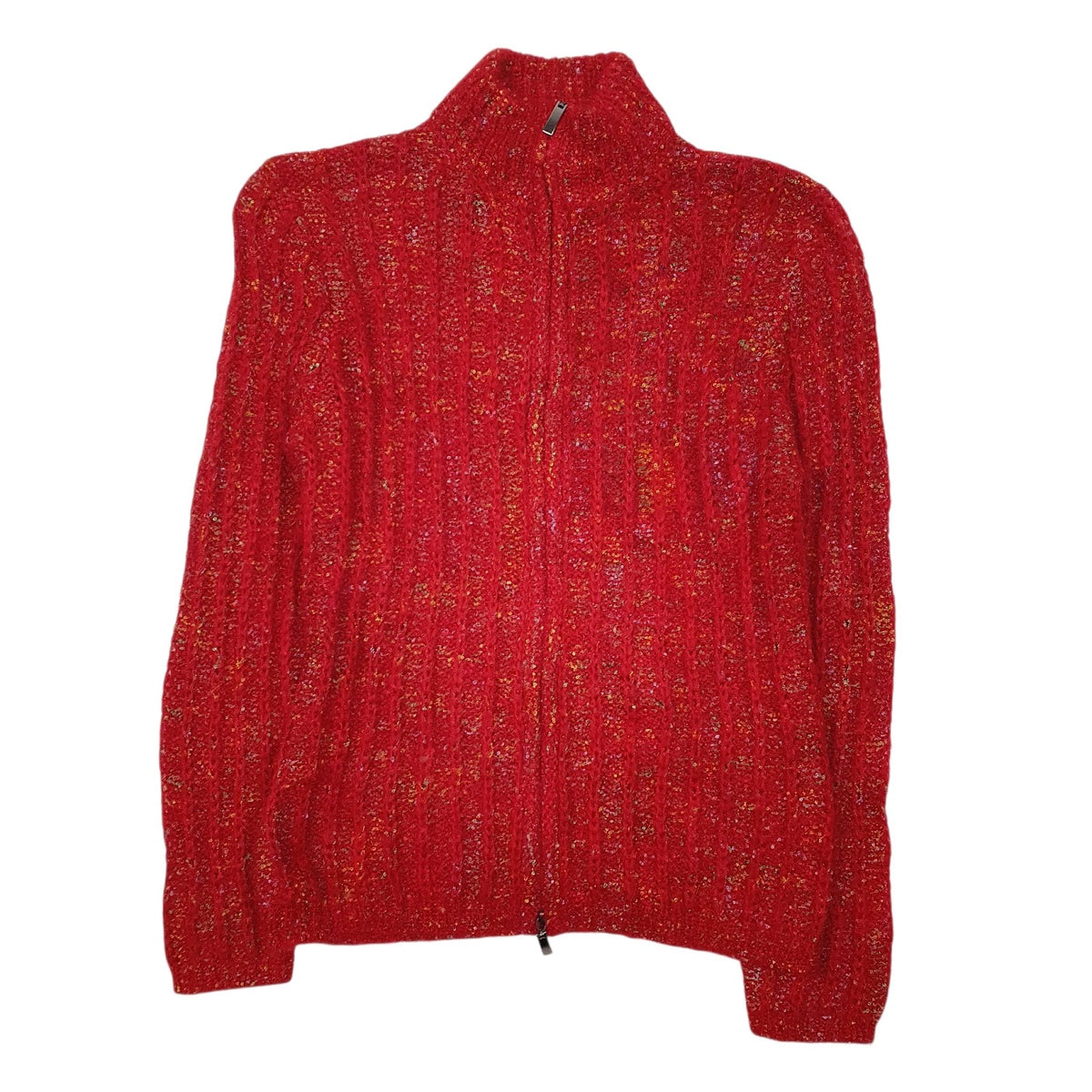 Womens Red E.W.W  Full Zip Jumper