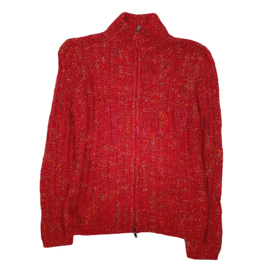 Womens Red E.W.W  Full Zip Jumper