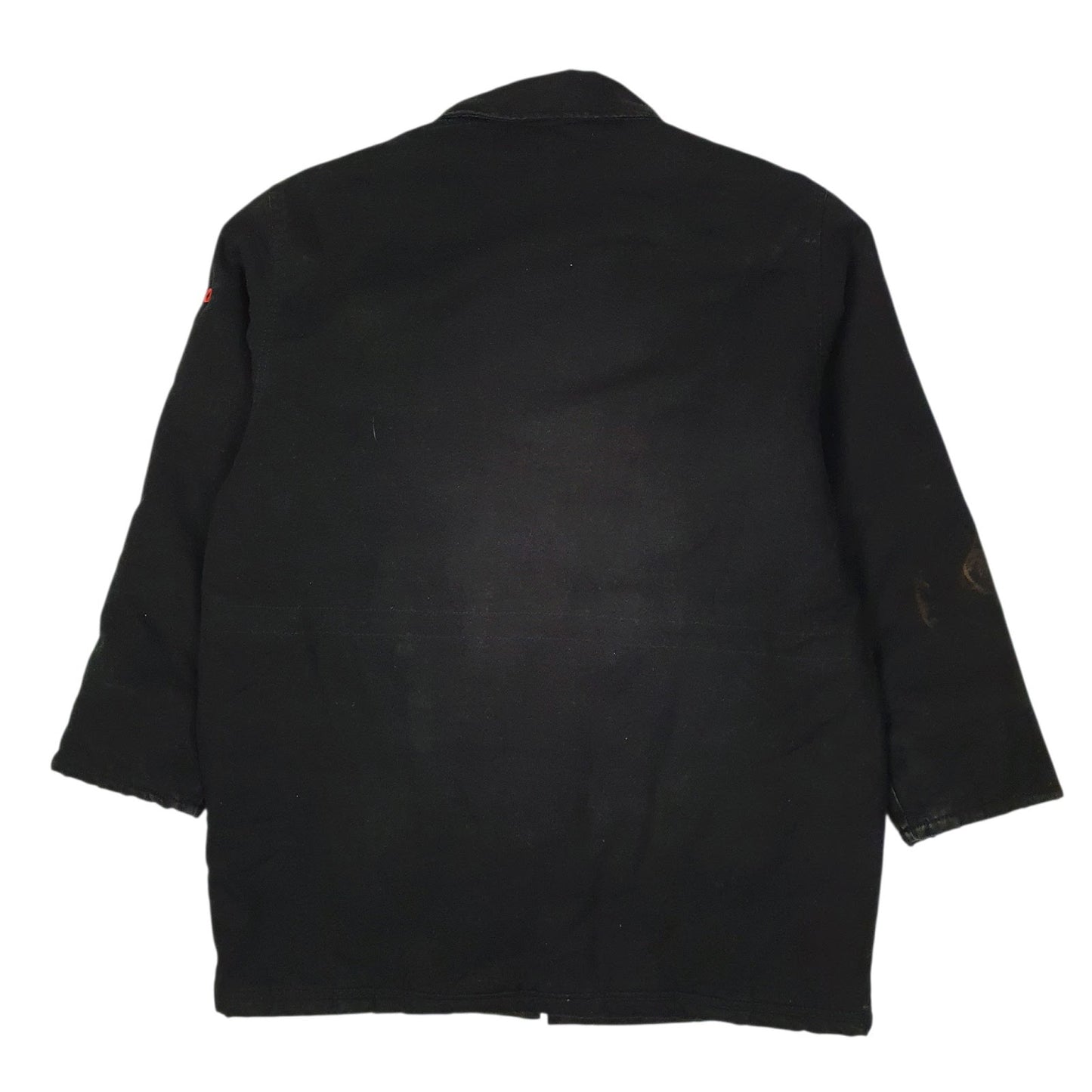 Mens Black Work King Padded Hoodie Coat