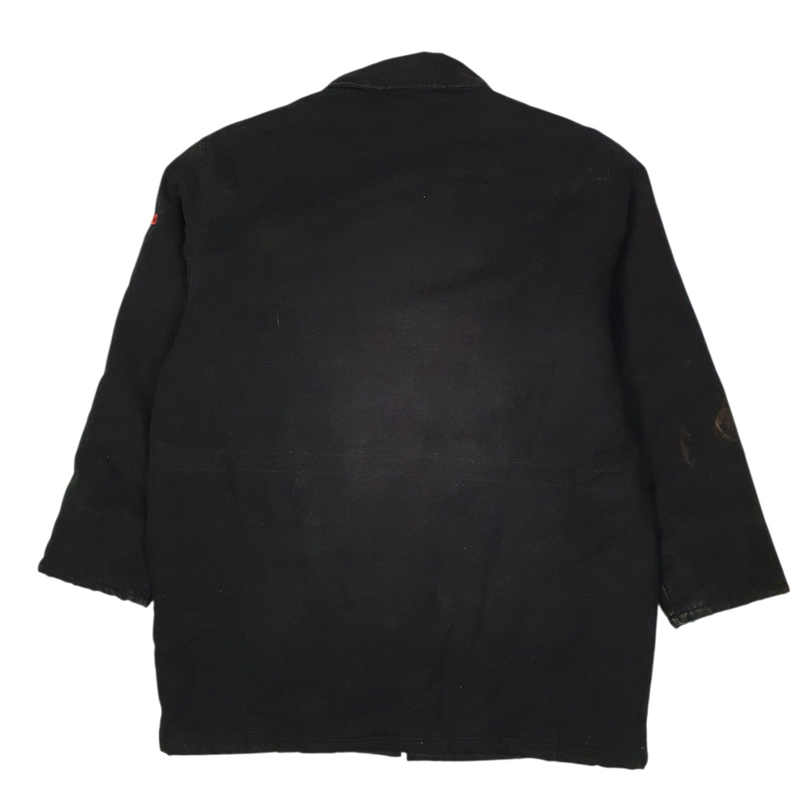 Mens Black Work King Padded Hoodie Coat