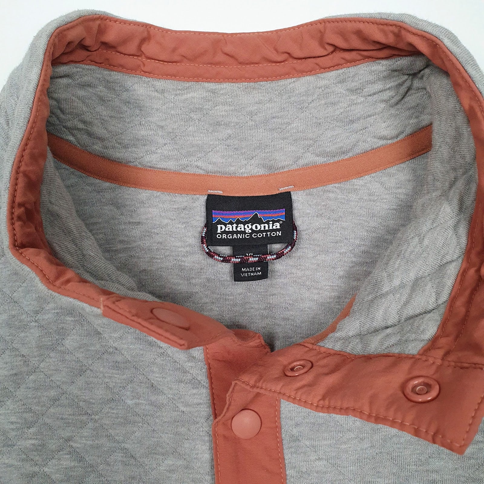 Mens Grey Patagonia Organic Snap T Quarter Zip Jumper