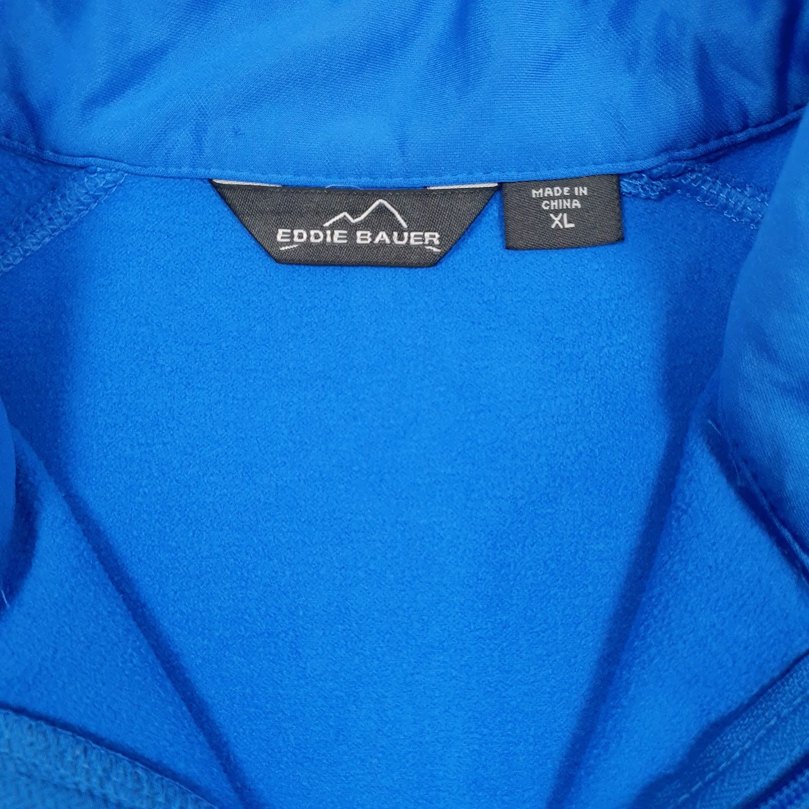 Mens Blue Eddie Bauer Active Wear Quarter Zip Jumper