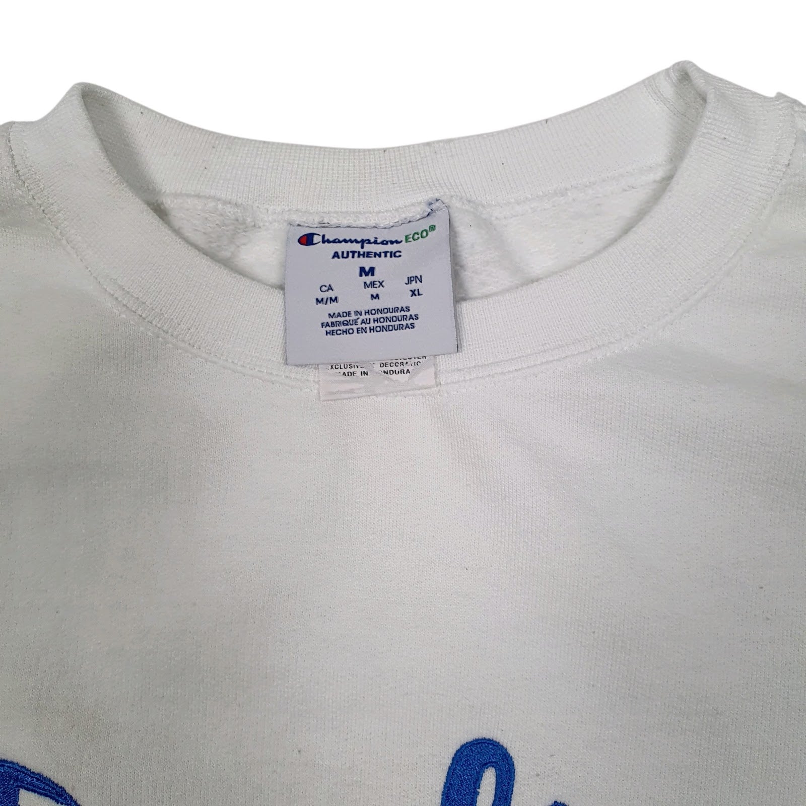 Mens White Champion Carolina Crewneck Jumper