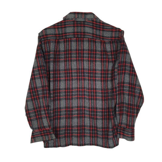 Mens Grey RDS Plaid Flannel  Shirt