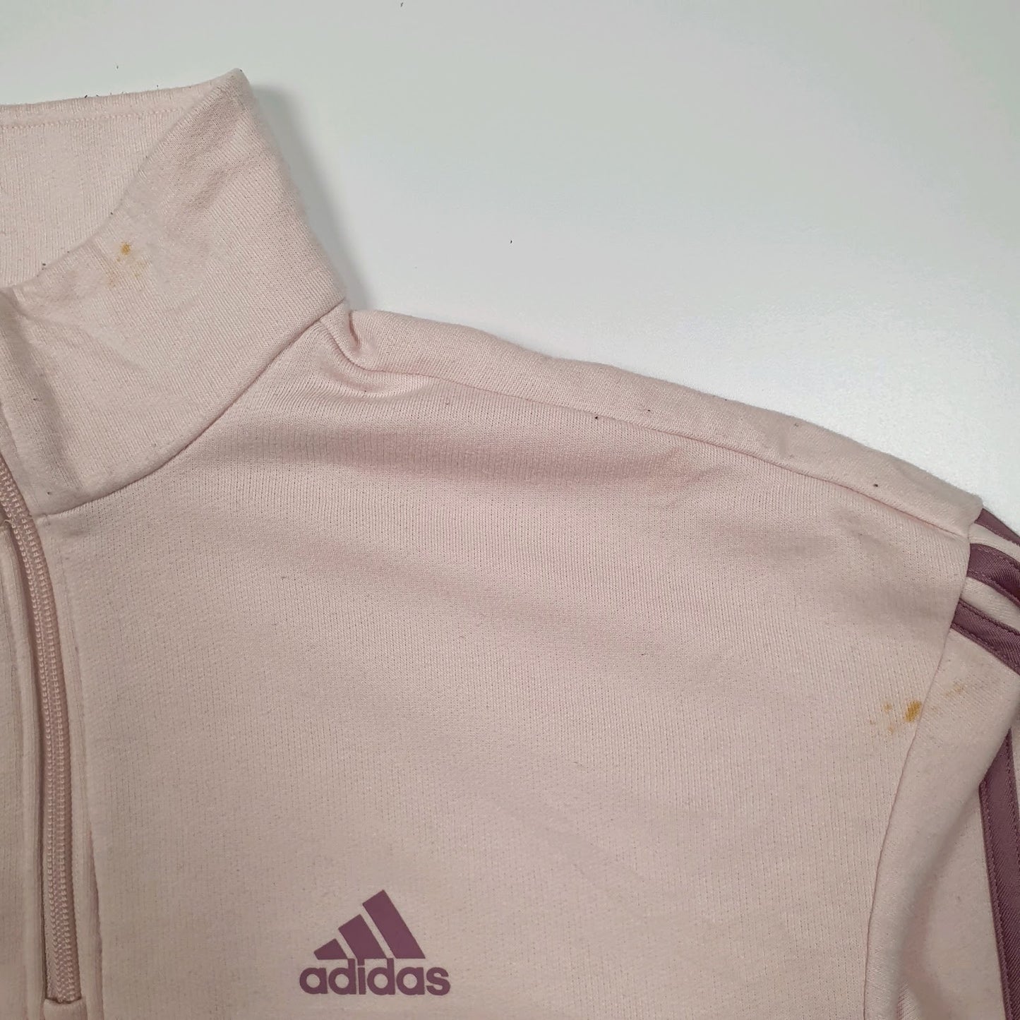 Womens Pink Adidas  Quarter Zip Jumper