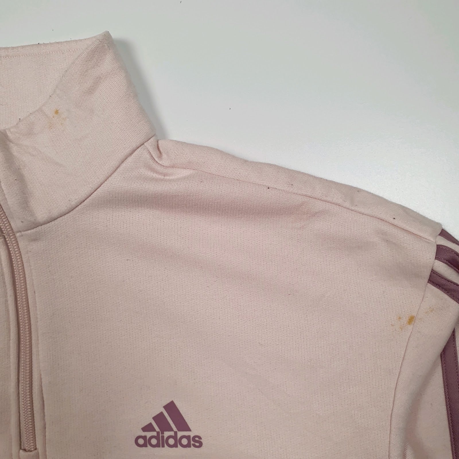 Womens Pink Adidas  Quarter Zip Jumper