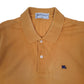 Mens Yellow Burberrys Vintage 90s Quarter Zip Polo Shirt