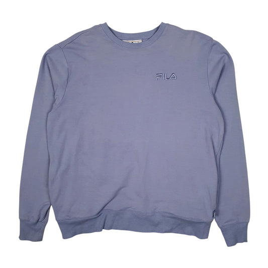 Womens Blue Fila  Crewneck Jumper