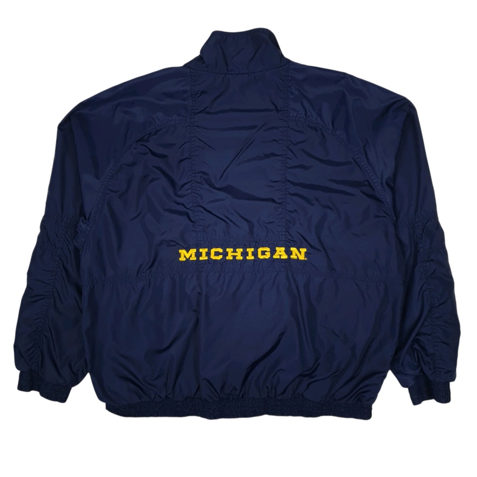 Mens Navy Nike Team Michigan Vintage 90s Hoodie Coat