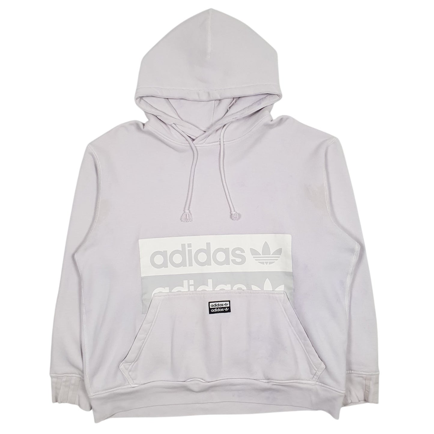 Mens Pink Adidas Spellout Hoodie Jumper