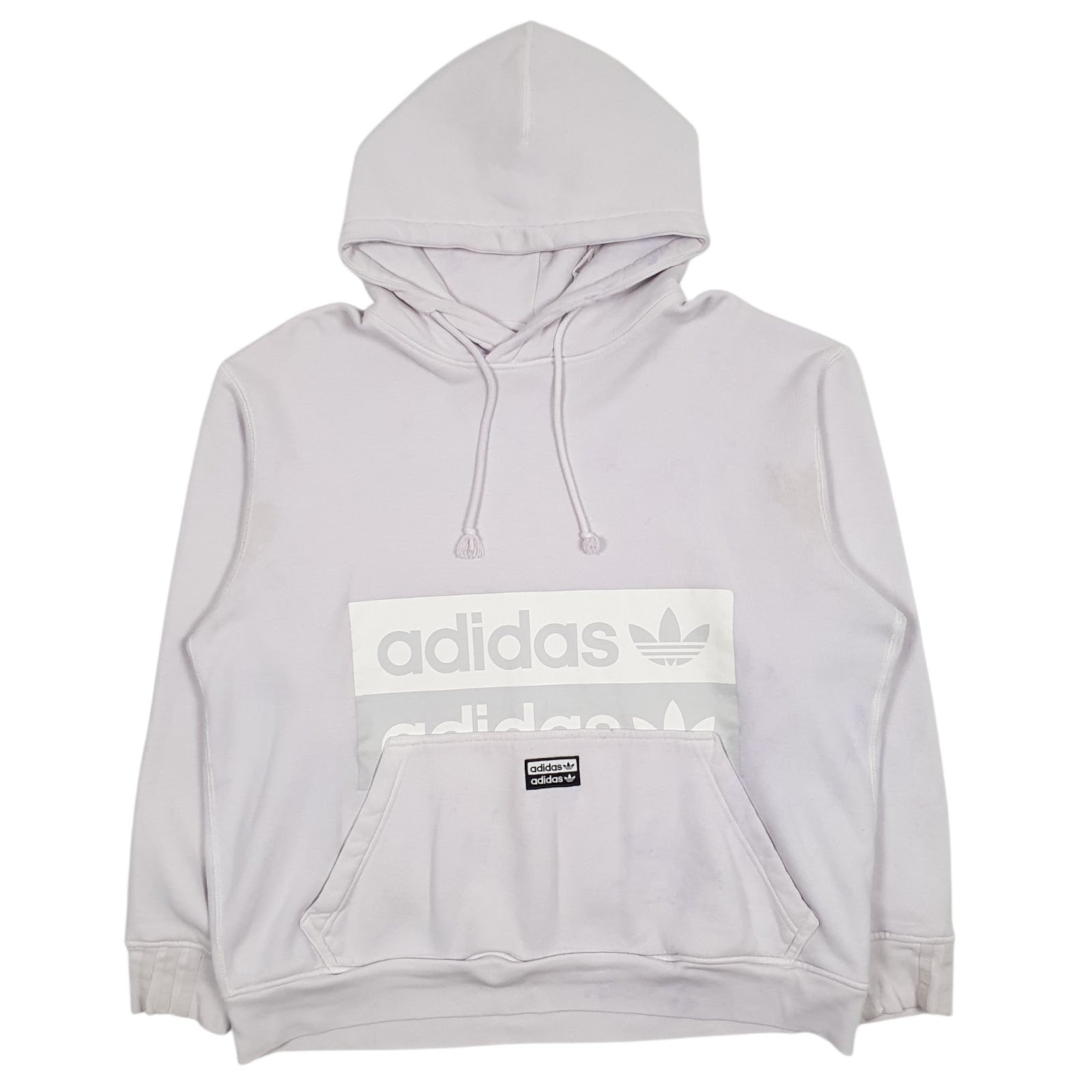 Mens Pink Adidas Spellout Hoodie Jumper
