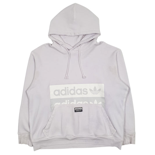 Mens Pink Adidas Spellout Hoodie Jumper