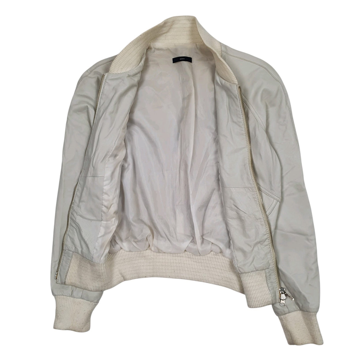 Womens Cream Sasch Faux  Coat