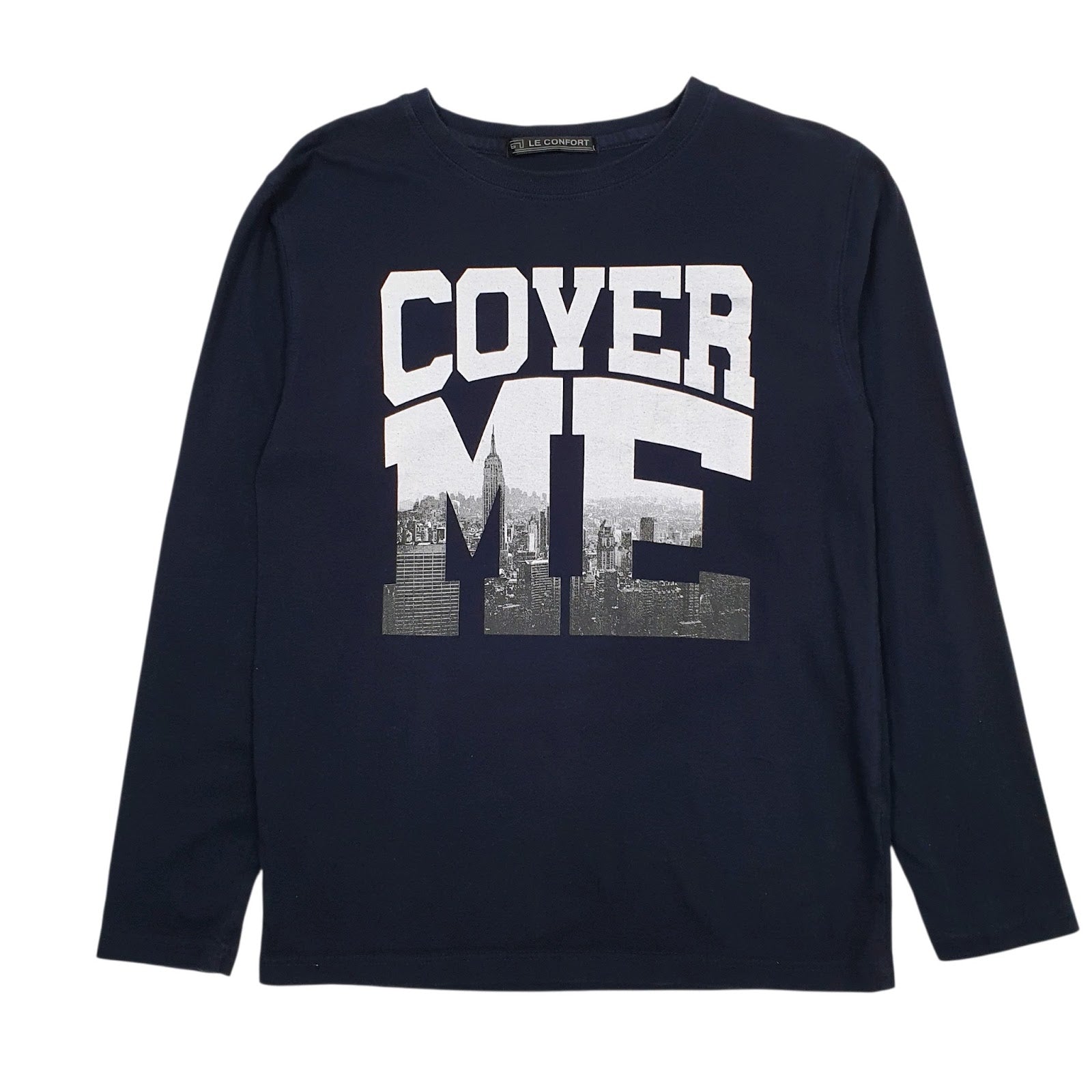 Mens Navy Le Confort Cover Me Long Sleeve T Shirt