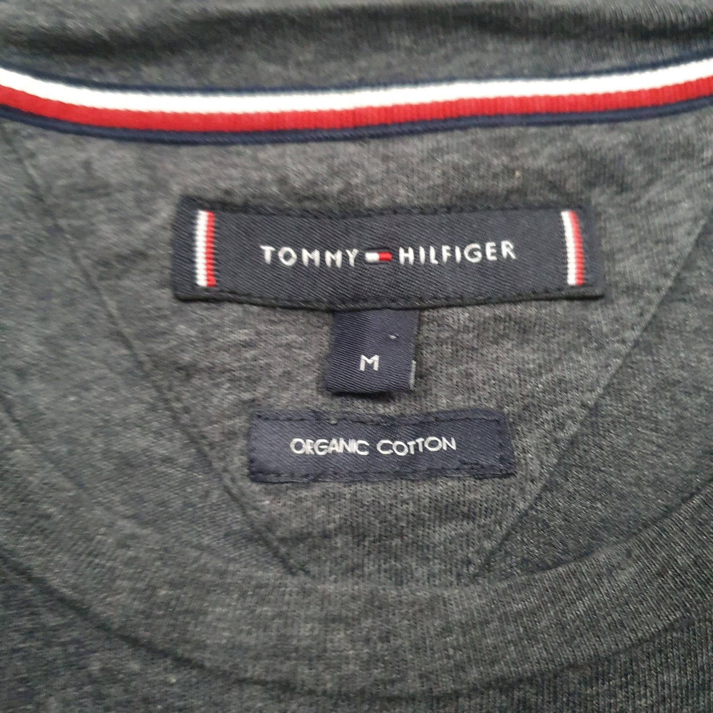 Mens Grey Tommy Hilfiger Spellout  T Shirt