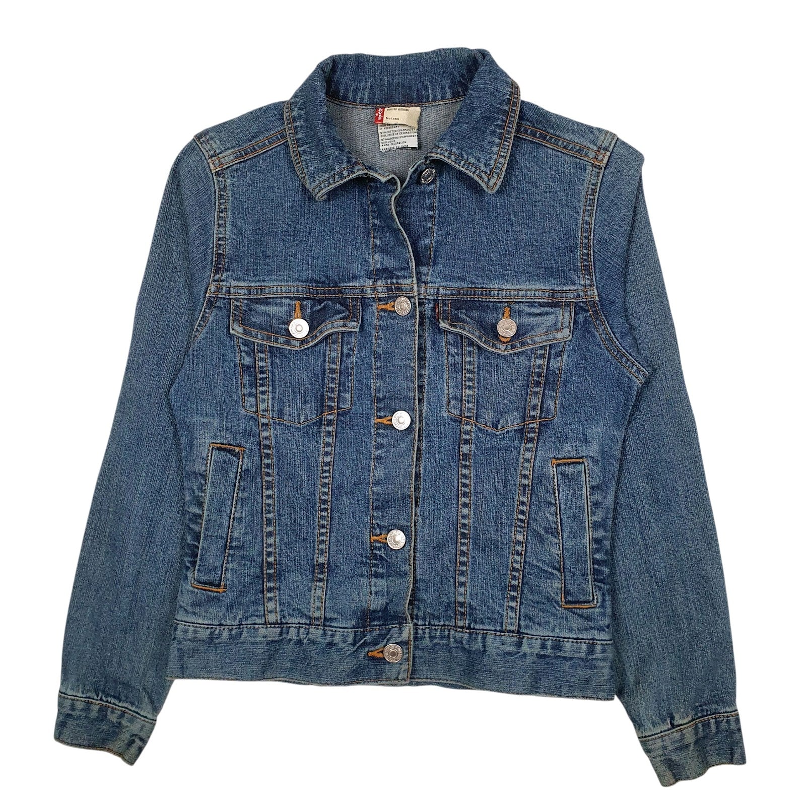 Womens Blue Levis Type 3 Trucker  Coat
