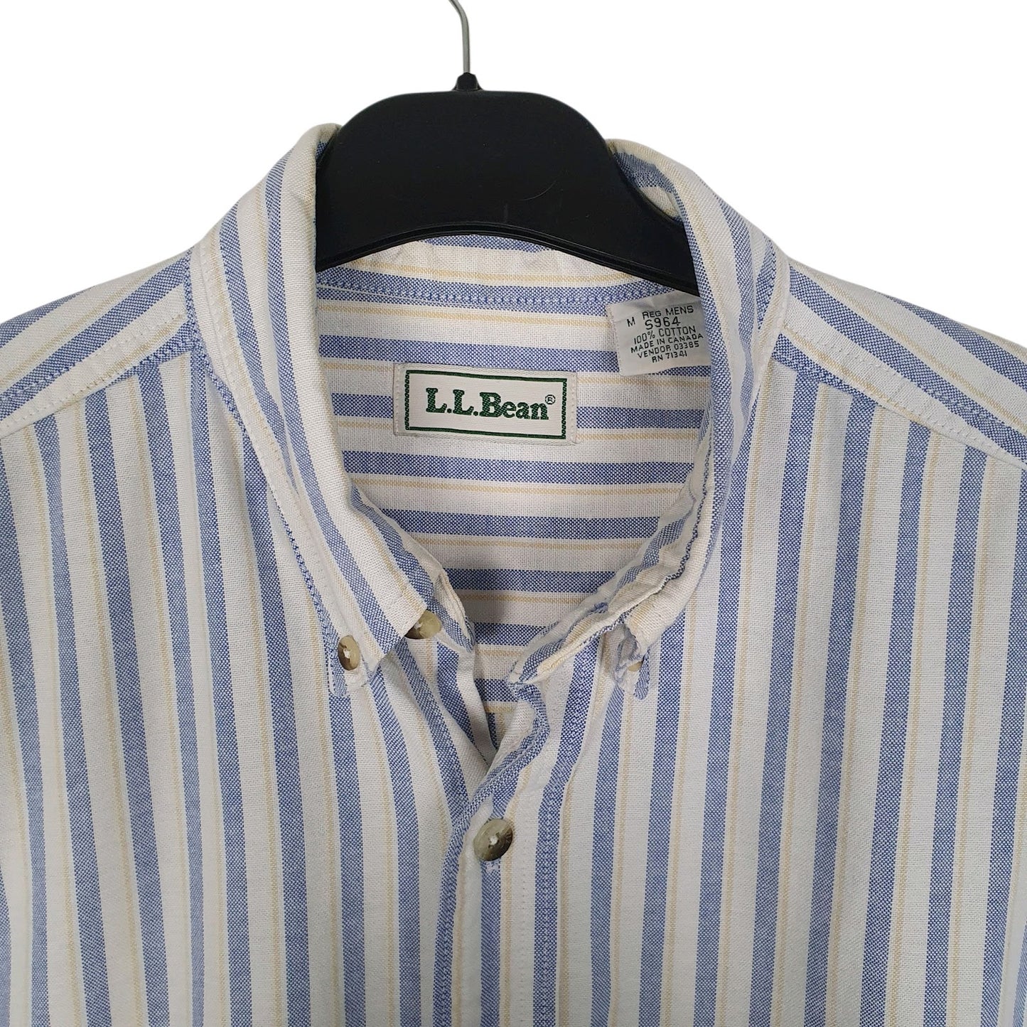 Mens Blue L.L.Bean Vintage 90s  Shirt