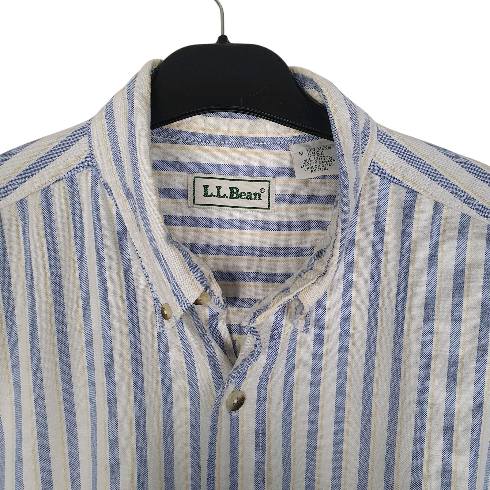 Mens Blue L.L.Bean Vintage 90s  Shirt