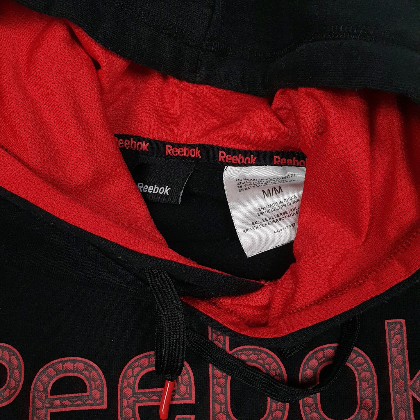 Mens Black Reebok  Hoodie Jumper