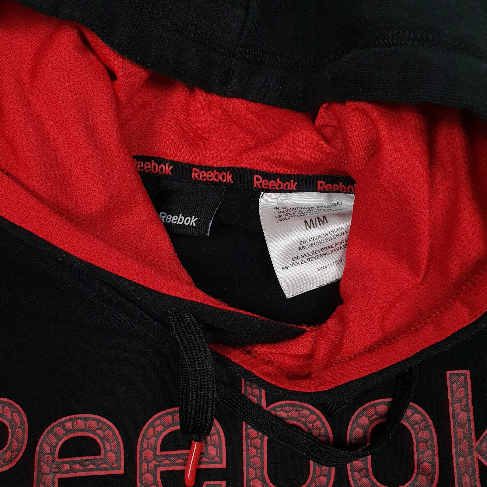 Mens Black Reebok  Hoodie Jumper