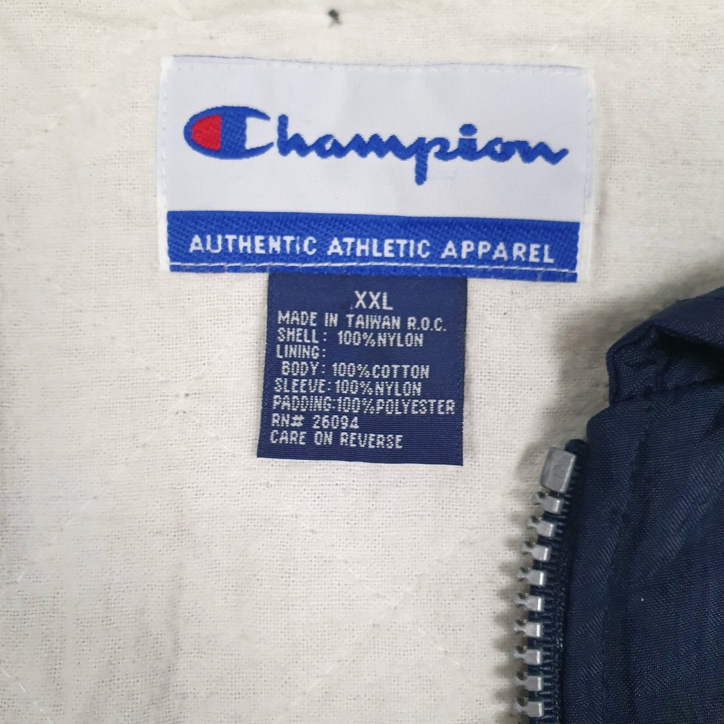Mens Navy Champion Vintage 90s Syracuse  Coat