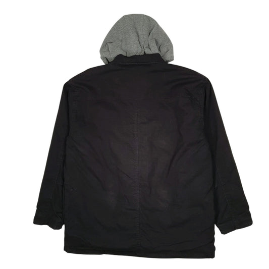 Mens Black Wrangler Hoodie Chore  Coat
