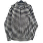 Mens Black Martin Box Flannel Made In Italy Long Sleeve Shirt