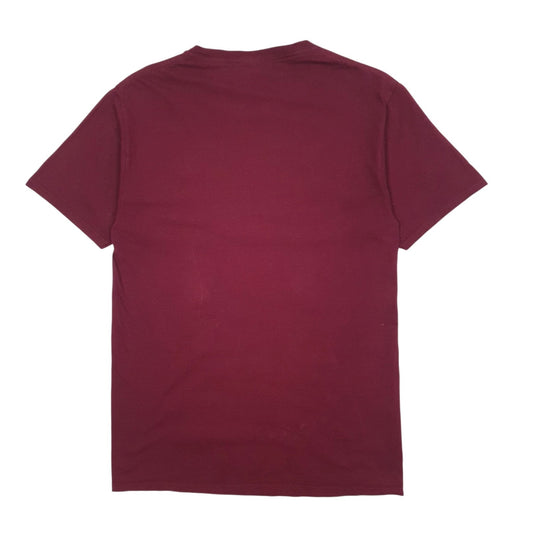 Mens Burgundy Fruit Of The Loom Indian Hills Warriors Football  T Shirt
