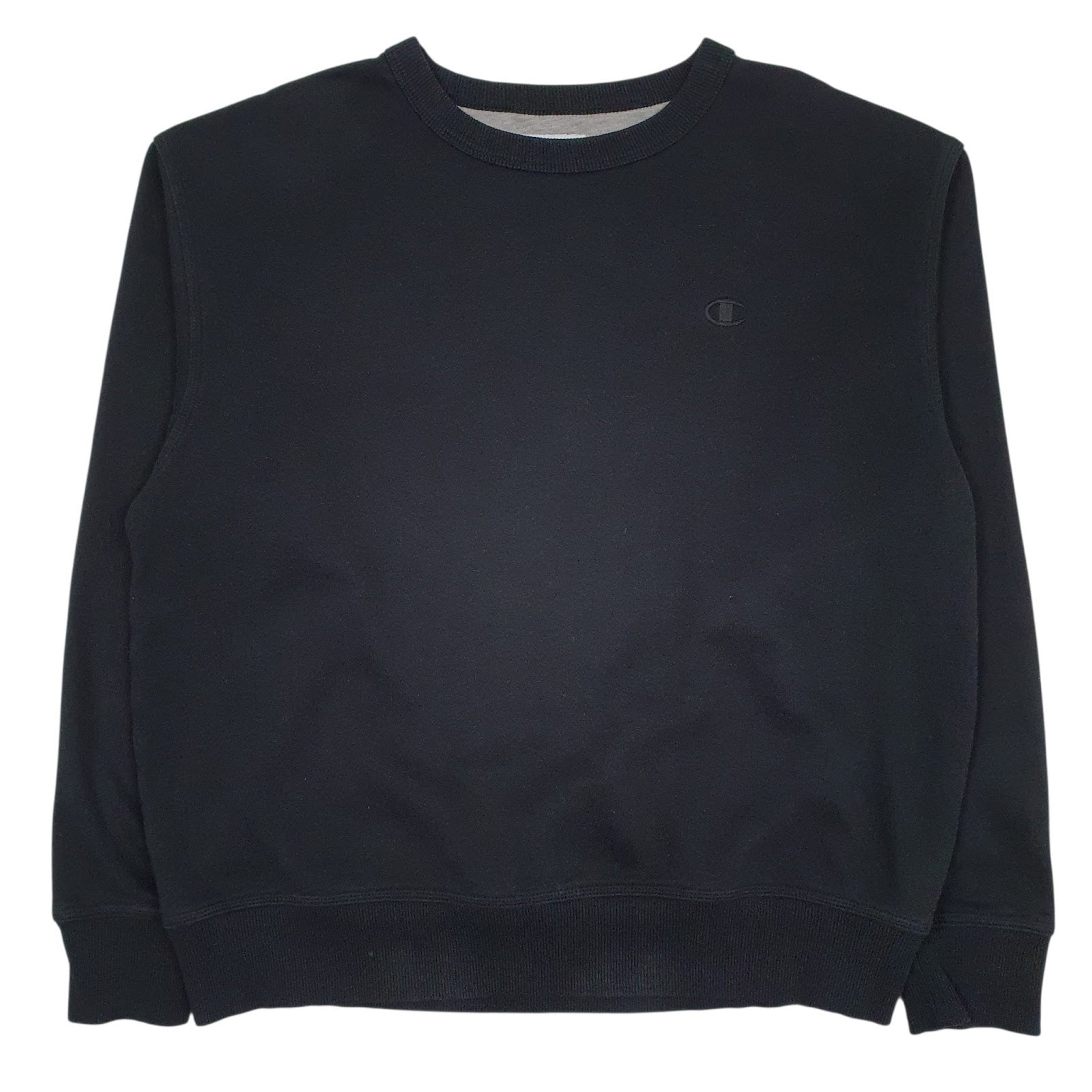 Mens Black Champion  Crewneck Jumper