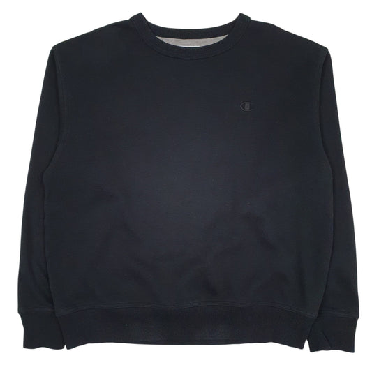 Mens Black Champion  Crewneck Jumper