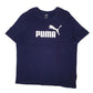 Mens Navy Puma  Short Sleeve T Shirt