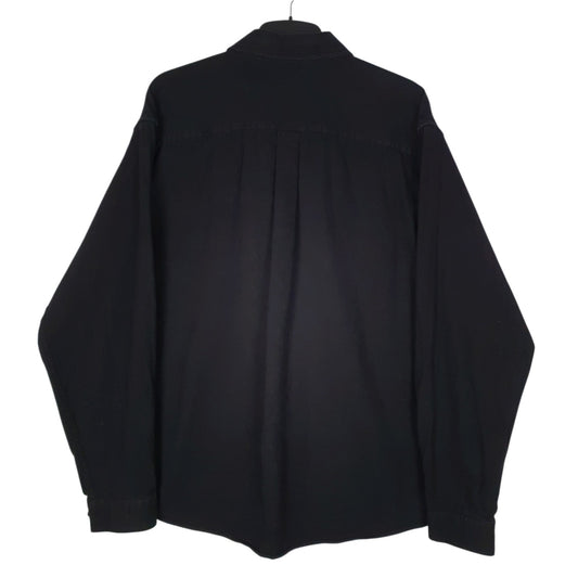 Mens Black Eddie Bauer Chamois  Shirt