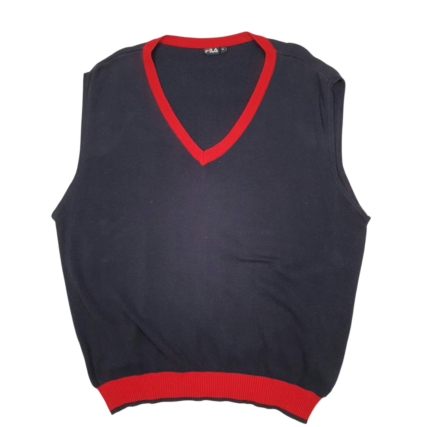 Mens Navy Fila  Vest Jumper