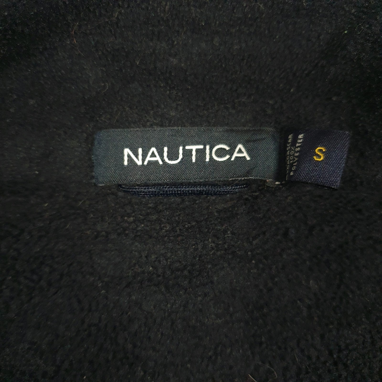 Mens Black Nautica  Quarter Zip Jumper