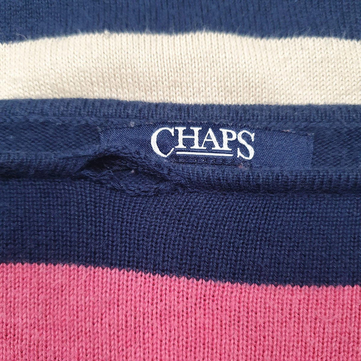 Womens Navy Chaps  Crewneck Jumper
